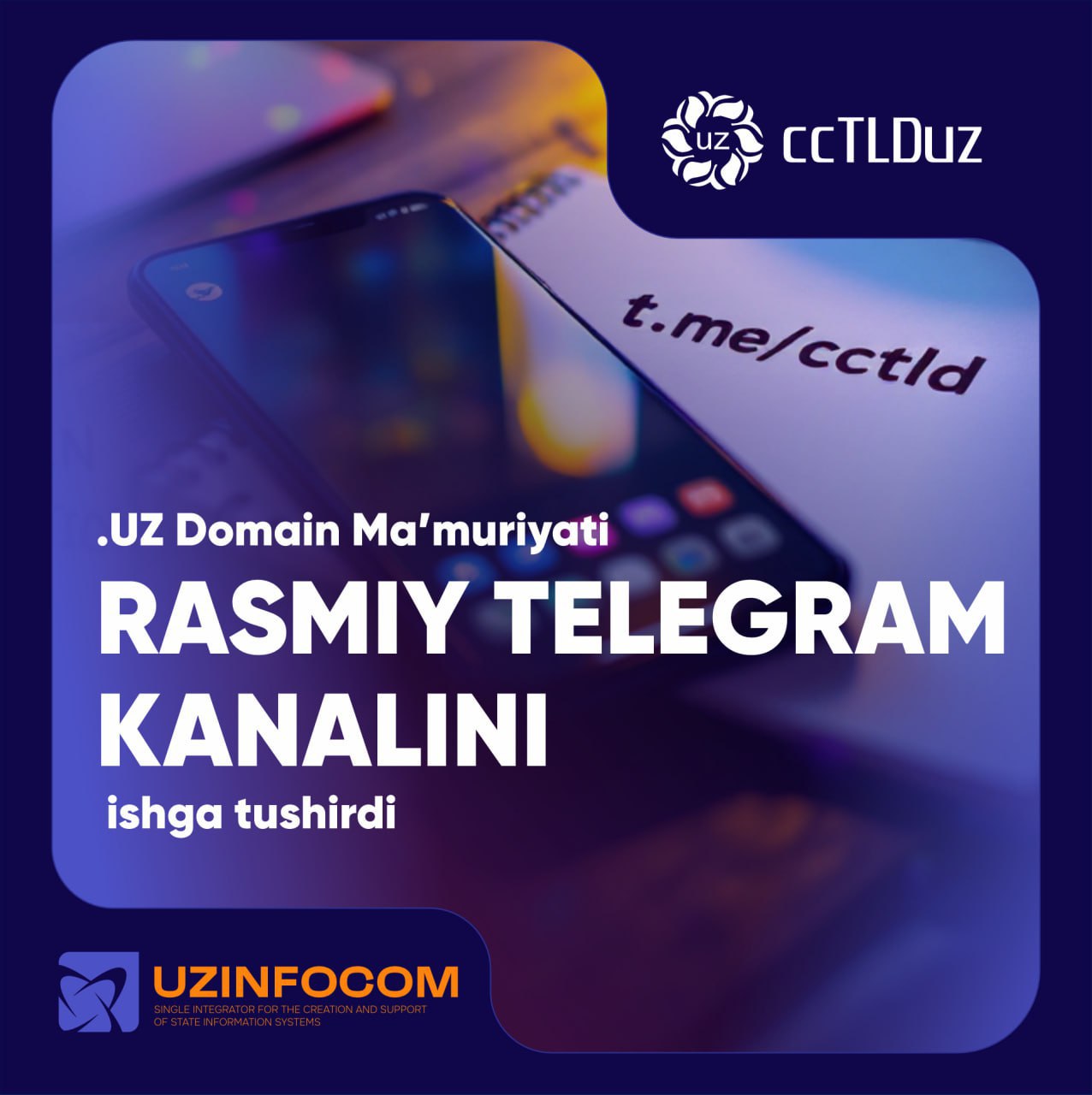 Администрация домена .UZ запустила Telegram-канал t.me/cctld